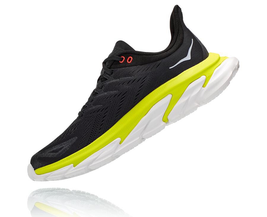 Hoka Australia One One Clifton Edge - Mens Running Shoes Black - GQVNA-7431